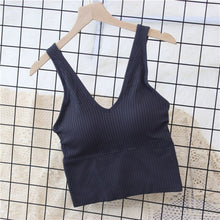 Load image into Gallery viewer, Woman Knitted Tank Top Women Strap Vest Sexy Female Knitting Crop Top Dropshipping Crop Tops  Gym Tank Top Women
