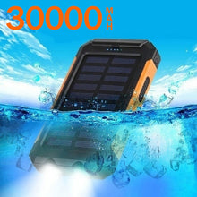 Load image into Gallery viewer, Solar Power Bank 30000mAh Waterproof Portable External Battery with SOS LED Light Travel Powerbank for Samsung Xiaomi Iphone

