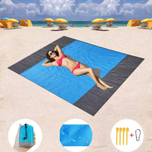 Load image into Gallery viewer, Waterproof Beach Towel Blanket Pocket Sand Free Towel Large Portable Mat Beach Camping Outdoor Towel Beach Picnic Mat Towel
