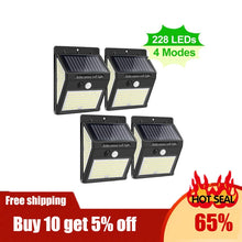Load image into Gallery viewer, LED Solar Light 4Modes Outdoor Solar Lamp Powered Sunlight Waterproof PIR Motion Sensor Street Light Garden Decoratio Bulb cup
