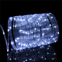 Load image into Gallery viewer, 12M 22M LED Solar Powered Rope Strip Lights Tube Rope Garland Fairy Lighting Strings for Outdoor Indoor Garden Christmas Decor

