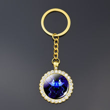 Load image into Gallery viewer, 12 Constellation Keychain Fashion Double Side Cabochon Glass Ball Keychain Zodiac Signs Jewelry For Men For Women Birthday Gift

