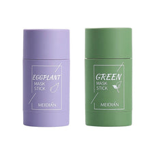 Load image into Gallery viewer, Green Mask Stick Green Tea Mud Mask Oil Control Eggplant Acne Clearing Solid Mask Cleansing Mask Blackhead Fine Pores Mask TSLM1
