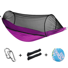 Load image into Gallery viewer, Outdoor Camping Hammocks with Mosquito Net 1-2 Person Portable Travel Camping Fabric Hanging Swing Hammocks Bed Garden Furniture
