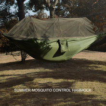 Load image into Gallery viewer, Portable Outdoor Camping Hammock with Mosquito Net High Strength Parachute Fabric Hanging Bed Hunting Sleeping Swing
