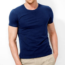 Load image into Gallery viewer, MRMT 2021 Brand New Men&#39;s T Shirt Pure Color Lycra Cotton Short Sleeved T-Shirt Male Round Neck  Tops  Cotton Bottoming Shirt
