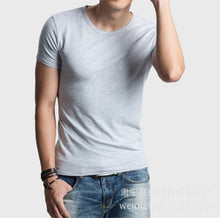 Load image into Gallery viewer, MRMT 2021 Brand New Men&#39;s T Shirt Pure Color Lycra Cotton Short Sleeved T-Shirt Male Round Neck  Tops  Cotton Bottoming Shirt
