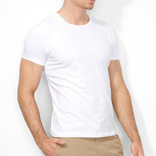 Load image into Gallery viewer, MRMT 2021 Brand New Men&#39;s T Shirt Pure Color Lycra Cotton Short Sleeved T-Shirt Male Round Neck  Tops  Cotton Bottoming Shirt
