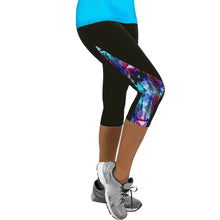 Load image into Gallery viewer, Leggings Women Ladies Floral Fitness Sports Pants Women Leggings Gym 3/4 Slim Cropped Plus Size Leggins Лоссины Для Фитнеса

