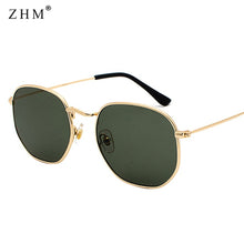 Load image into Gallery viewer, 2021 Vintage Sunglasses Men Square Metal Frame Sunglasses Pilot Mirror Classic Retro Sun Glasses Women Luxury Summer  Eyewear
