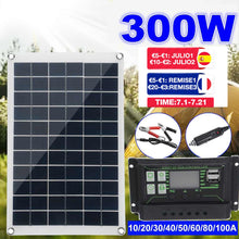 Load image into Gallery viewer, 300W Solar Panel Kit Complete 12V USB With 10-100A Controller Solar Cells for Car Yacht RV Boat Moblie Phone Battery Charger
