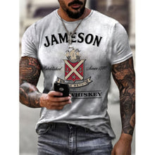 Load image into Gallery viewer, Summer New Mens T Shirts Oversized Loose Clothes Vintage Short Sleeve Fashion 66 Letters Printed O Collared Tshirts For Men
