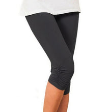 Load image into Gallery viewer, Women leggings Elastic High Waist Sports Leggings Women Candy Color Skinny Pants Elastic Quick Dry 3/4 Sports Leggings Trousers
