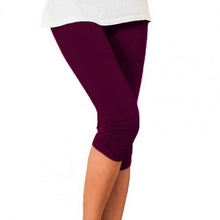 Load image into Gallery viewer, Women leggings Elastic High Waist Sports Leggings Women Candy Color Skinny Pants Elastic Quick Dry 3/4 Sports Leggings Trousers
