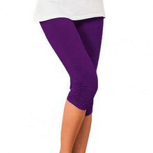 Load image into Gallery viewer, Women leggings Elastic High Waist Sports Leggings Women Candy Color Skinny Pants Elastic Quick Dry 3/4 Sports Leggings Trousers
