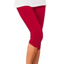 Load image into Gallery viewer, Women leggings Elastic High Waist Sports Leggings Women Candy Color Skinny Pants Elastic Quick Dry 3/4 Sports Leggings Trousers
