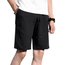 Load image into Gallery viewer, Simple Men Shorts Solid Color Quick Drying Summer Mid Rise Loose Short Trousers Drawstring Comfortable Sweatpants
