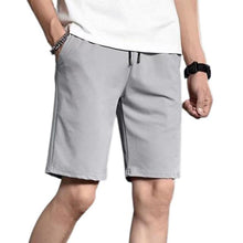 Load image into Gallery viewer, Simple Men Shorts Solid Color Quick Drying Summer Mid Rise Loose Short Trousers Drawstring Comfortable Sweatpants
