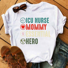 Load image into Gallery viewer, 2021 fashion Nurse Crown T Shirts Women Casual Funny Angel Tshirts Harajuku 90s Female Tops Thanksgiving T-shirts Clothes
