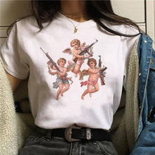 Load image into Gallery viewer, 2020 Harajuku t shirt women Angel Funny Ullzang 90s Korean Style T-shirt Aesthetic Kawaii vintage Tshirt Fashion Top Tees Female
