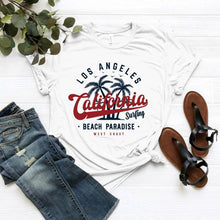 Load image into Gallery viewer, Los Angeles Top Aesthetic LA Home State Shirt Top T-shirt Want Kpop Spice Girls Summer Vintage Top Female Soft Girl Aesthetic
