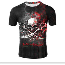 Load image into Gallery viewer, Skull T shirt Men Skeleton T-shirt Punk Tshirt Gun T shirts 3d Print T-shirt Vintage Gothic Mens T-shirt Summer Casual tops
