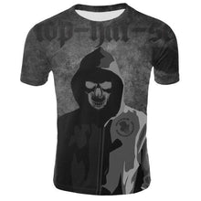 Load image into Gallery viewer, Skull T shirt Men Skeleton T-shirt Punk Tshirt Gun T shirts 3d Print T-shirt Vintage Gothic Mens T-shirt Summer Casual tops
