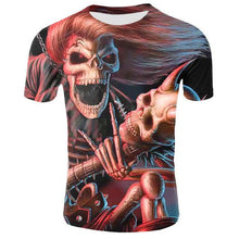 Load image into Gallery viewer, Skull T shirt Men Skeleton T-shirt Punk Tshirt Gun T shirts 3d Print T-shirt Vintage Gothic Mens T-shirt Summer Casual tops
