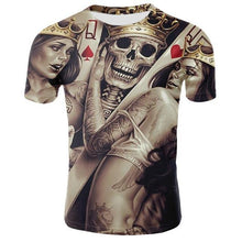 Load image into Gallery viewer, Skull T shirt Men Skeleton T-shirt Punk Tshirt Gun T shirts 3d Print T-shirt Vintage Gothic Mens T-shirt Summer Casual tops
