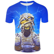 Load image into Gallery viewer, Skull T shirt Men Skeleton T-shirt Punk Tshirt Gun T shirts 3d Print T-shirt Vintage Gothic Mens T-shirt Summer Casual tops
