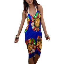 Load image into Gallery viewer, 2021 Bohemian Women Summer Beach Dress Bikini Cover-ups Swim Wear Cover Up Cotton Tunic Sexy Deep V-Neck Robe Caftan Summer

