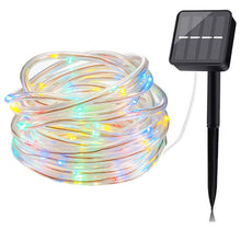 Load image into Gallery viewer, 10/20/30M Solar Tube Rope Strip String Lights 8 Modes Christmas LED Fairy Light Outdoor Garden Patio Copper Wire Garland Light
