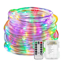 Load image into Gallery viewer, 10/20/30M Solar Tube Rope Strip String Lights 8 Modes Christmas LED Fairy Light Outdoor Garden Patio Copper Wire Garland Light
