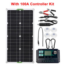 Load image into Gallery viewer, 250W Solar Panel Kit Complete Dual 12/5V DC USB With 60A/100A Solar Controller Solar Cells for Car Yacht RV Battery Charger
