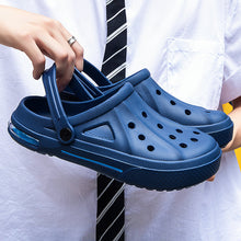 Load image into Gallery viewer, Airavata Crocks Sandals Hole Shoes Couple Home Slippers Summer Hollow Out Smiling Face Buckle Men and Women Beach Flat
