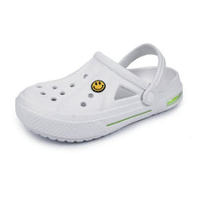 Load image into Gallery viewer, Airavata Crocks Sandals Hole Shoes Couple Home Slippers Summer Hollow Out Smiling Face Buckle Men and Women Beach Flat
