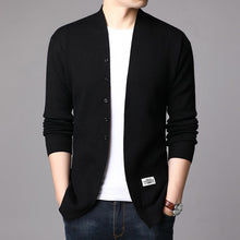 Load image into Gallery viewer, 2021 Fashion Mens Cardigan Jackets Coats Streetwear Trend Windbreaker Autumn Overcoat Casual Sweater Jacket Men Clothing Black
