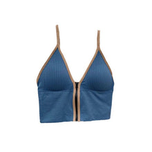 Load image into Gallery viewer, Zipper Padded Camis Womens Tank Tops Tops Streetwear Slim TankTops Summer Crop Top Femme Fitness Spaghetti Strap
