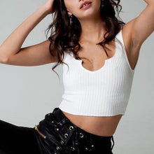 Load image into Gallery viewer, Deep V Neck Summer Tanks Tops Women Clothing 2020 Sleeveless Shirt Female Crop Top Sexy Hot Slim White Woman Tanktop
