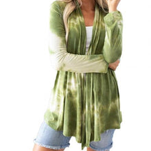 Load image into Gallery viewer, Fashion Women Vintage Cardigan Autumn Top Long Sleeve Open Front Cardigan Tie Dye Thin Jacket Coat Elegant autumn ladies top 5XL
