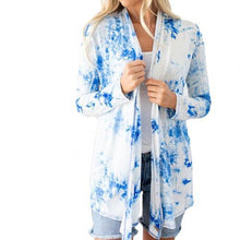 Load image into Gallery viewer, Fashion Women Vintage Cardigan Autumn Top Long Sleeve Open Front Cardigan Tie Dye Thin Jacket Coat Elegant autumn ladies top 5XL
