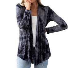 Load image into Gallery viewer, Fashion Women Vintage Cardigan Autumn Top Long Sleeve Open Front Cardigan Tie Dye Thin Jacket Coat Elegant autumn ladies top 5XL

