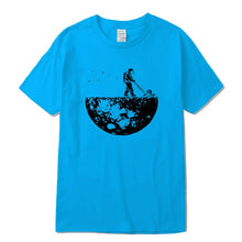 Load image into Gallery viewer, Highquality 100%cotton Lunar cleaner printing street style casual short sleeve men T shirt cool loose o-neck tshirt male t-shirt
