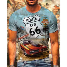 Load image into Gallery viewer, New Summer Men T-shirt 3D Car Highway Motorcycle Biker Hip Hop Tshirt Tee Top Oversize T Shirt For Men Vintage Clothes Streeerar
