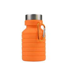 Load image into Gallery viewer, 500ML Silicone Water Bottle with Stainless Steel Cover Folding Coffee Bottle Outdoor Travel Drinking Collapsible Sport Kettle
