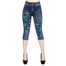 Load image into Gallery viewer, Jean-like Woman Casual Sexy Butterfly Printed Shorts Women Skinny Denim Shorts Streetwear Summer High-waist Elastic Shorts
