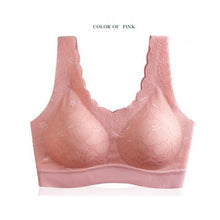 Load image into Gallery viewer, Women Padded Wireless Lace Bra Seamless Breathable Soft Brassiere Underwear
