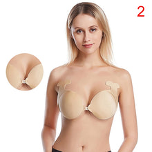 Load image into Gallery viewer, 1Pair Kawaii Dolphin Shape Bra Silicone Strapless Invisible Push Up Bra For Self Adhesive Wireless Bralette Reusable Bra Pads
