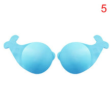 Load image into Gallery viewer, 1Pair Kawaii Dolphin Shape Bra Silicone Strapless Invisible Push Up Bra For Self Adhesive Wireless Bralette Reusable Bra Pads
