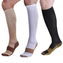 Load image into Gallery viewer, Copper Infused Compression Socks 20-30mmHg Graduated Men&#39;s Women&#39;s S-XXL Unisex Socks
